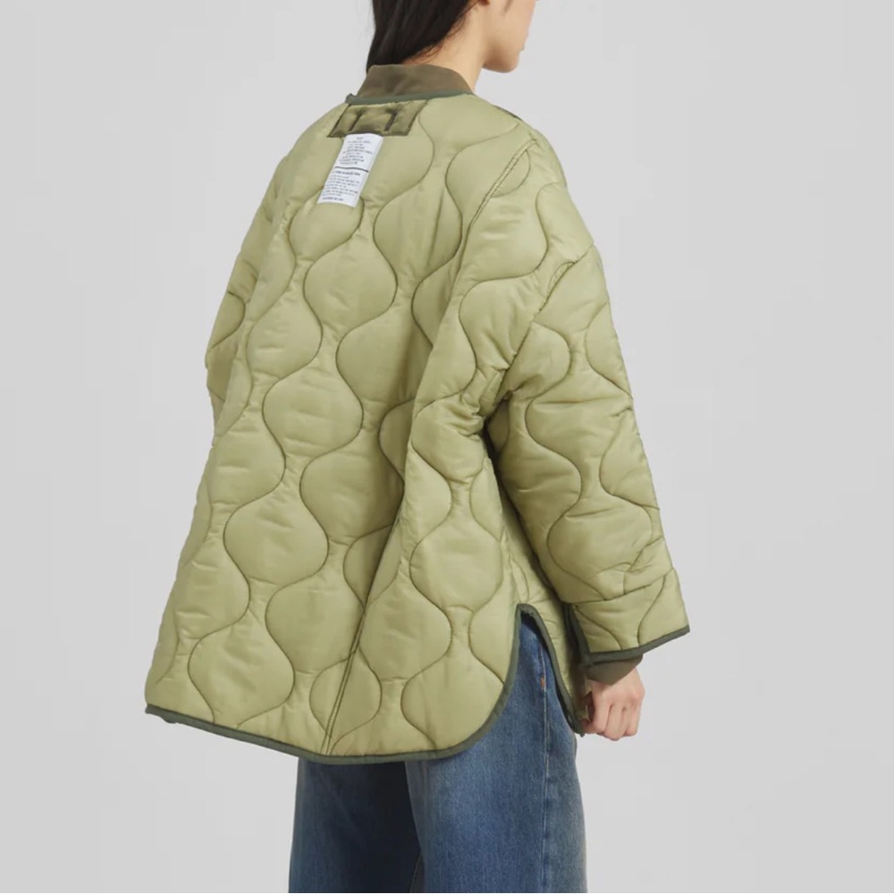 The Frankie Shop Teddy Quilted Jacket Oversized Coat Sz XS S - Picture 2 of 16